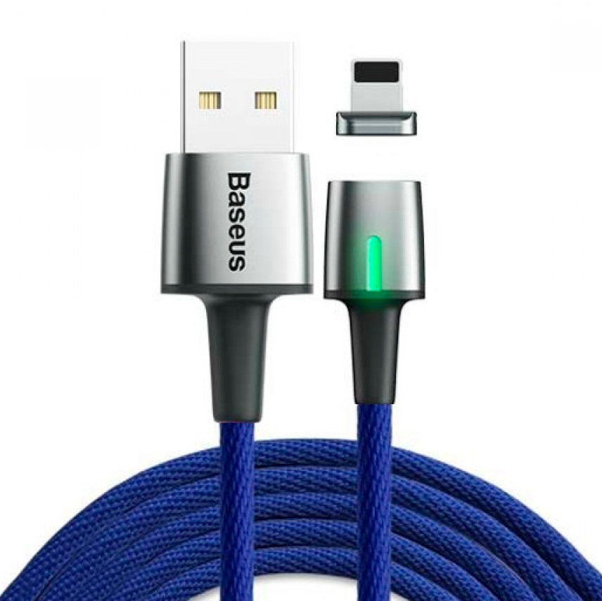 Магнитный кабель USB 2.0 A (m) - Lightning (m) 1м Baseus Zinc Magnetic Cable - Синий (CALXC-A05)