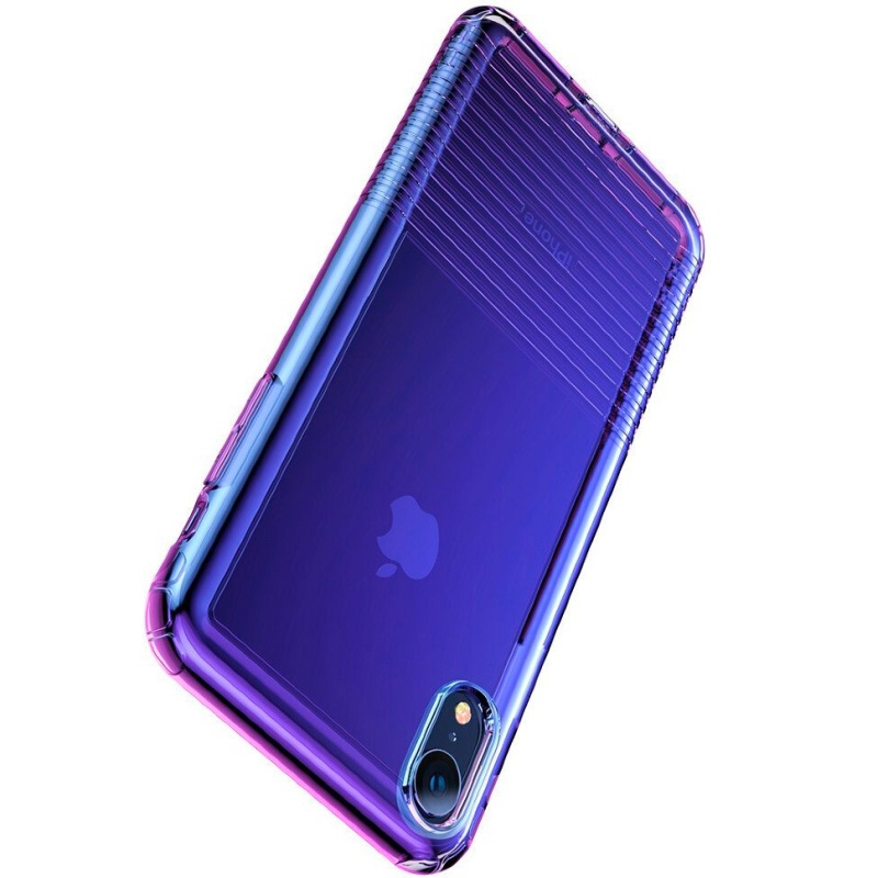 Чехол для iPhone XR Baseus Colorful Airbag Protection - Фиолетовый (WIAPIPH61-XC01)