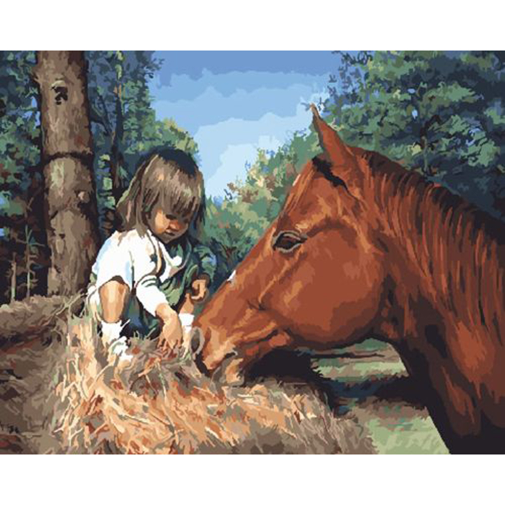 Лошадку навести навести. Картина лошади. Девочка на лошади. Дети с животными в живописи. Девочка на лошадке картина.
