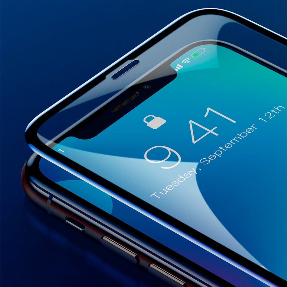Защитное стекло для iPhone 11 Pro Max/XS Max Baseus Arc-Surface Curved Screen Tempered Glass - Черное (SGAPIPH65-TN01)