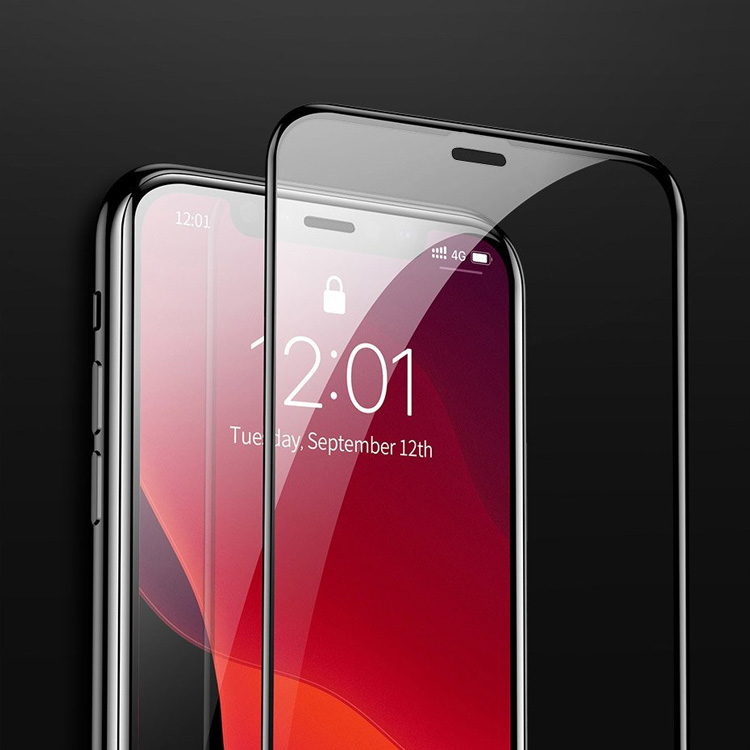 Комплект защитных стекол для iPhone 11 Pro Max/XS Max 0.3мм Baseus Full-glass - Черный (SGAPIPH65S-KC01)