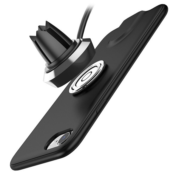 Комплект чехол + магнитный держатель с зарядкой для iPhone 7/8 Baseus Multi-function - Черный (WXAPIPH8N-01)