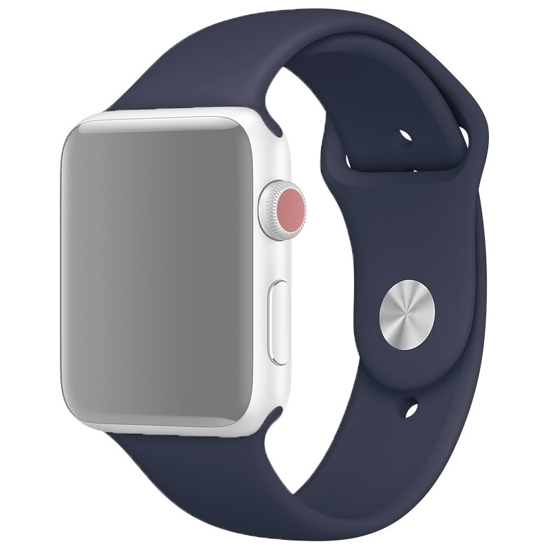 Ремешок для Apple Watch 1-6/SE 38/40/41 мм силиконовый InnoZone - Полуночно-синий (APWTSI38-08)