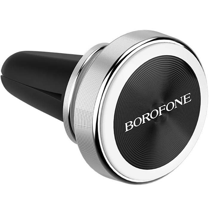 Автомобильный держатель для телефона в дефлектор магнитный Borofone BH6 Platinum - Серебристый