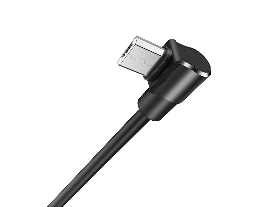 Кабель USB 2.0 A (m) - micro USB 2.0 B (m) 1.2м угловой Hoco U37 Long Roam - Черный