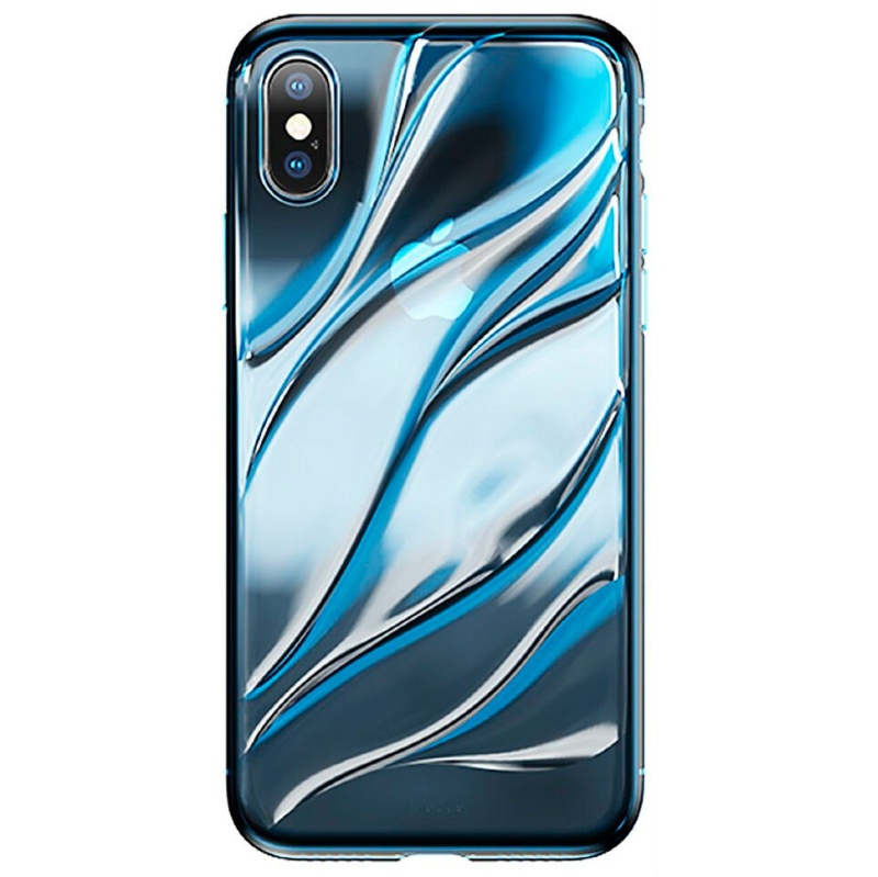Чехол для iPhone X Baseus Water Modelling - Синий (WIAPIPHX-SH03)