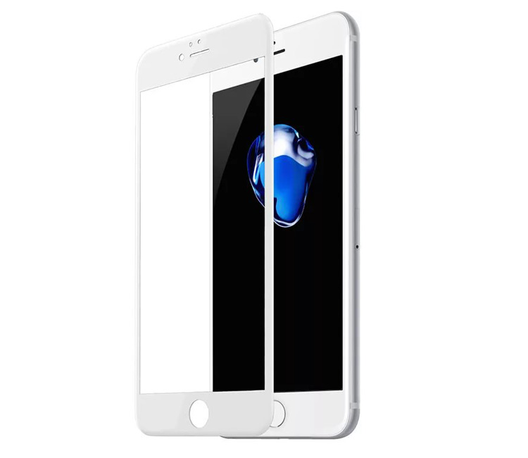 Защитное стекло для iPhone 6/6S Baseus Silk-screen 3D Arc - Белое (SGAPIPH6S-B3D02)
