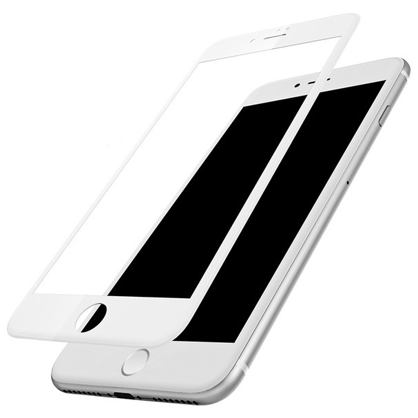 Защитное стекло для iPhone 7 Plus/8 Plus Baseus Silk-screen 3D Arc - Белое (SGAPIPH8P-A3D02)