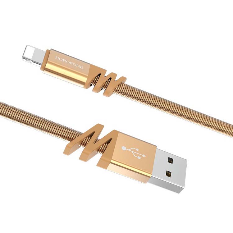 Кабель USB 2.0 A (m) - Lightning (m) 1м Borofone BX27 Dainty - Золотистый