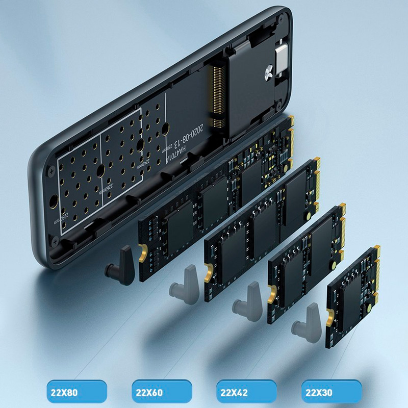 Внешний корпус для SSD диска Baseus Full Speed Series SSD Enclosure Type-C GEN2 - Серый (CAYPH-F0G)