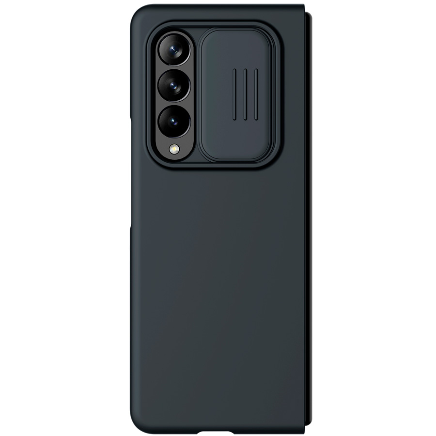 Чехол для Samsung Galaxy Z Fold 3 с защитой камеры Nillkin CamShield Silky Silicone Case - Elegant Black