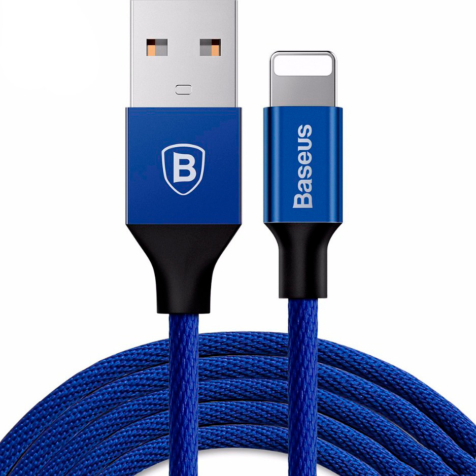 Кабель USB 2.0 A (m) - Lightning (m) 1.2м Baseus Yiven Series - Navy Blue (CALYW-13)