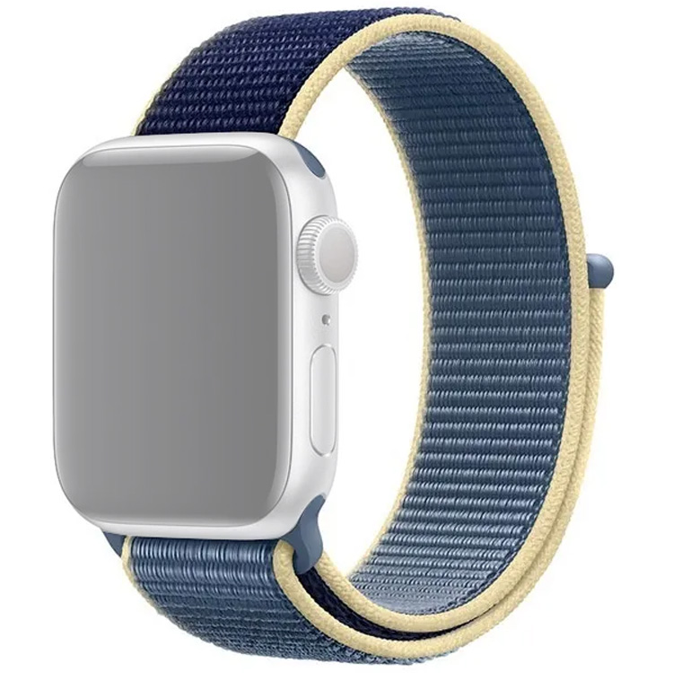 Ремешок для Apple Watch 42/44/45/49 мм нейлоновый InnoZone - Синяя Аляска (APWTNY42-48)