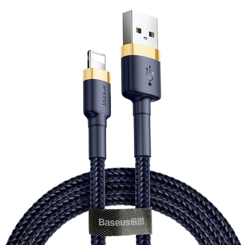 Кабель USB 2.0 A (m) - Lightning (m) 1м Baseus Cafule Cable - Синий/Золотистый (CALKLF-BV3)