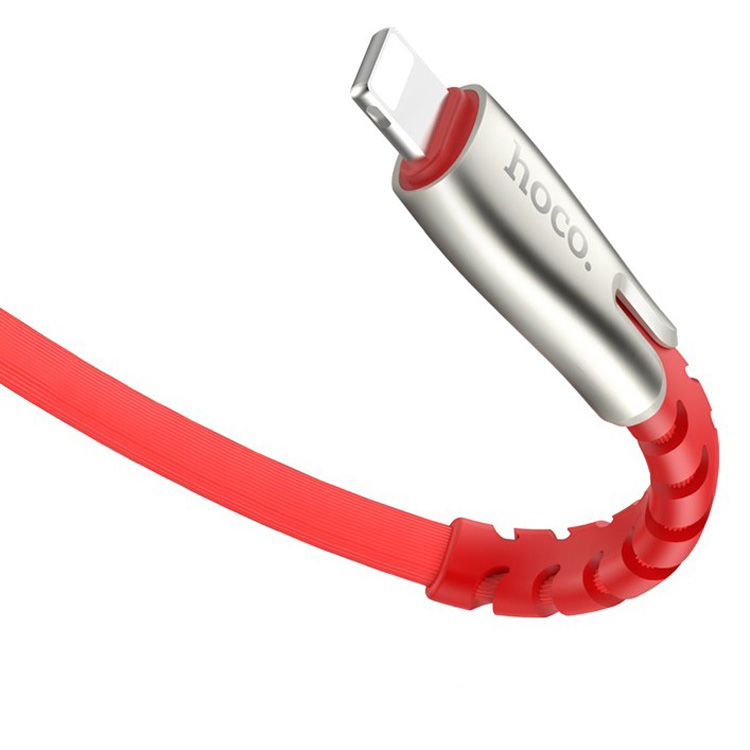 Кабель USB 2.0 A (m) - Lightning (m) 1.2м Hoco U58 Core - Красный