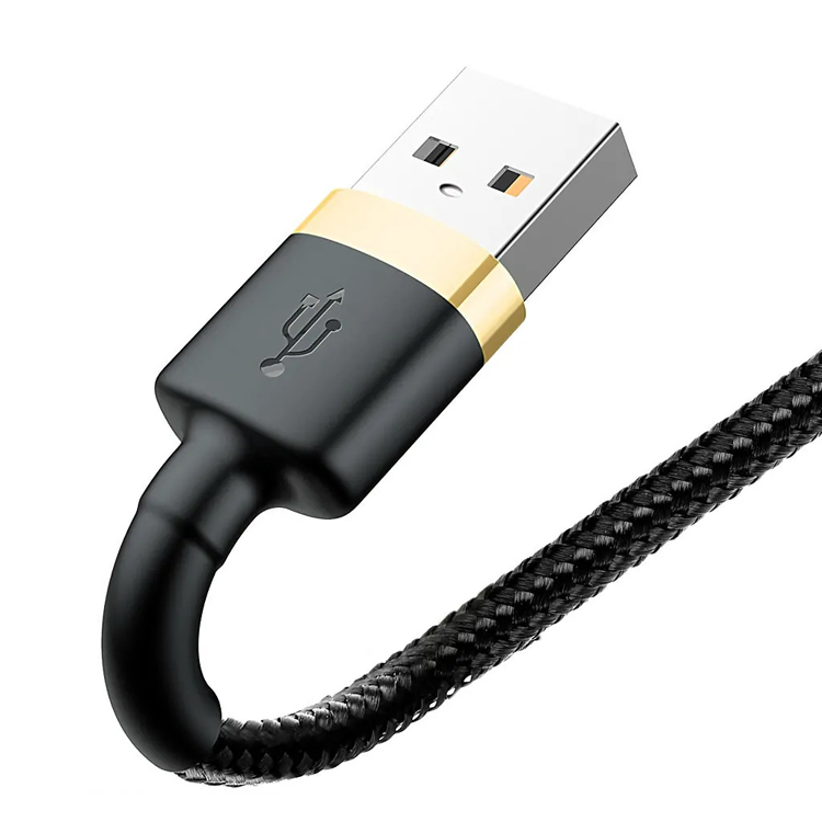 Кабель USB 2.0 A (m) - Lightning (m) 1м Baseus Cafule Cable - Черный/Золотистый (CALKLF-BV1)