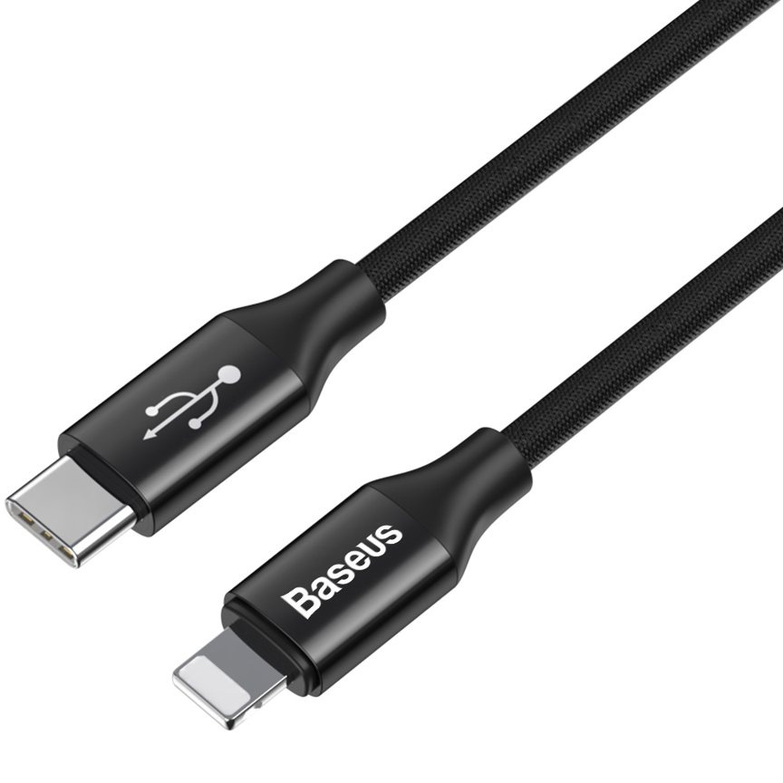 Кабель USB Type-C (m) - Lightning (m) 1м Baseus Yiven Series - Черный (CATLYW-C01)