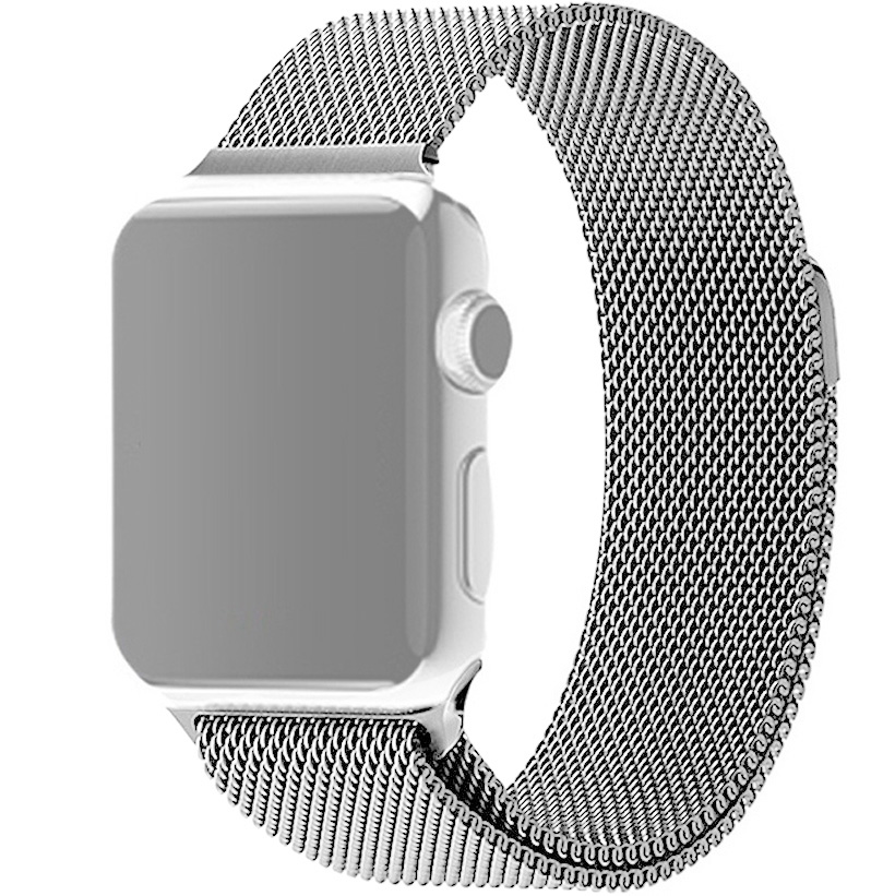 Ремешок для Apple Watch 1-6/SE 42/44 мм миланская петля InnoZone - Серебристый (APWTMS42-01)