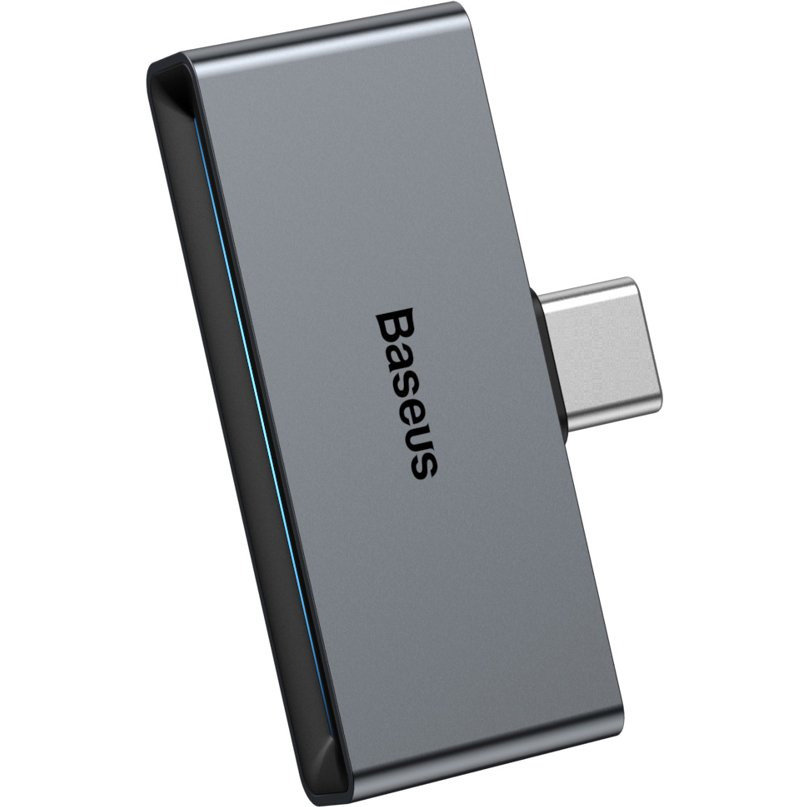 Переходник USB Type-C (m) - AUX 3.5мм (f) +USB Type-C (f) Baseus L57 - Tarnish (CATL57-0A)
