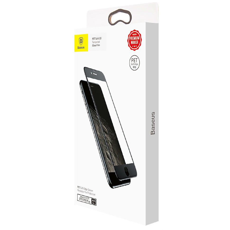 Защитное стекло для iPhone 7 Plus/8 Plus Baseus Anti-break Edge All-screen Arc-surface - Черное (SGAPIPH8P-PE01)