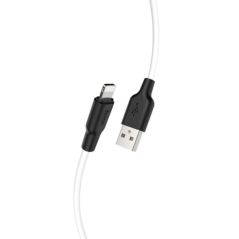 Кабель USB 2.0 A (m) - Lightning (m) 2м Hoco X21 Plus - Черный/Белый