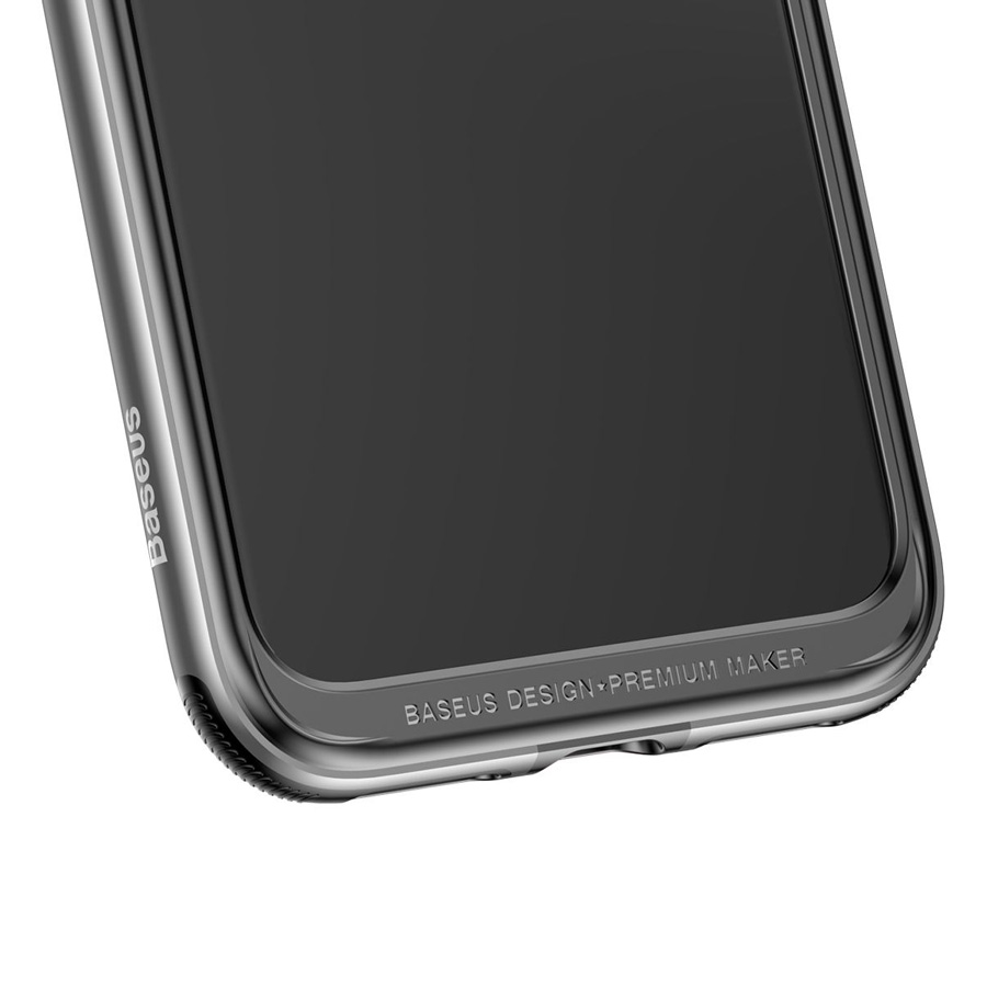 Бампер для iPhone X Baseus Platinum Metal Border - Space Gray (FRAPIPHX-B0G)