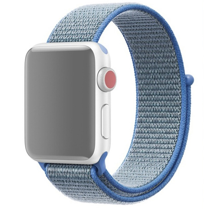 Ремешок для Apple Watch 42/44/45/49 мм нейлоновый InnoZone - Серо-голубой (APWTNY42-20)