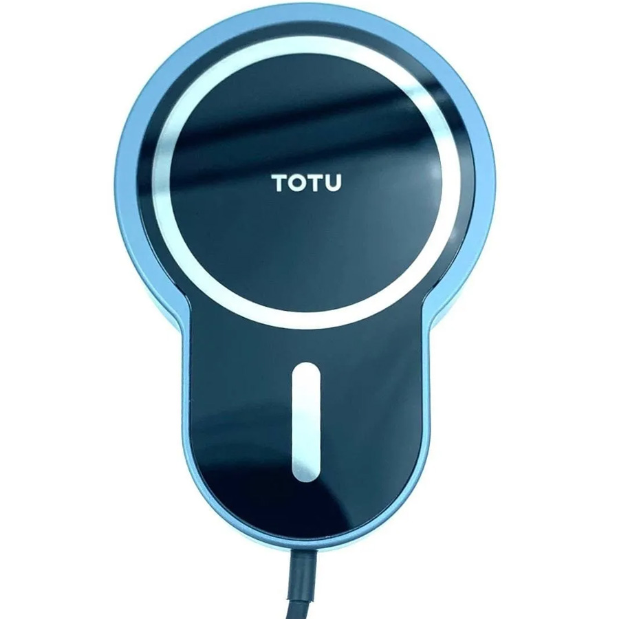 Автомобильный держатель для iPhone 12 Series в дефлектор с беспроводной быстрой зарядкой 15W TOTU Speed Series CACW-051 - Синий