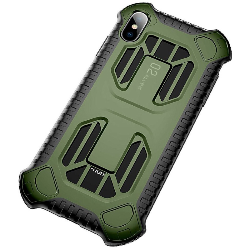 Чехол для iPhone XS Max Baseus Cold Front Cooling - Зеленый (WIAPIPH65-LF06)
