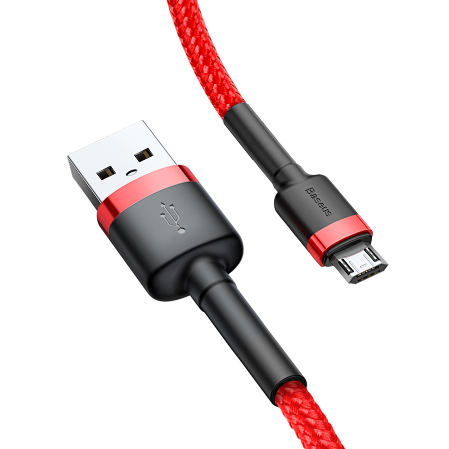 Кабель USB 2.0 A (m) - micro USB 2.0 B (m) 2м Baseus Cafule Cable - Красный (CAMKLF-C09)