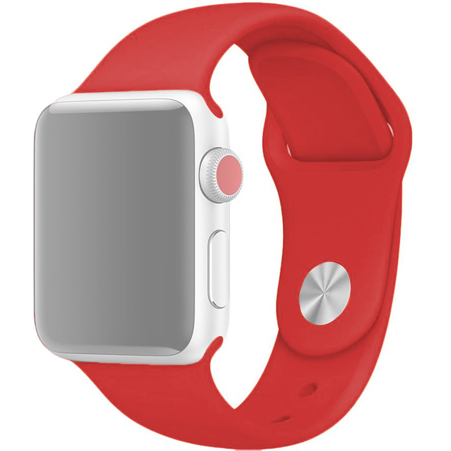 Ремешок для Apple Watch 1-6/SE 42/44/45/49 мм силиконовый InnoZone - Красный (APWTSI42-14)