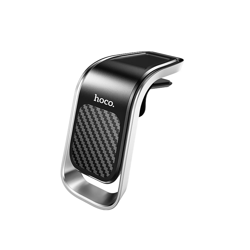 Автомобильный держатель для телефона в дефлектор магнитный Hoco CA74 Universe - Черный/Серебристый