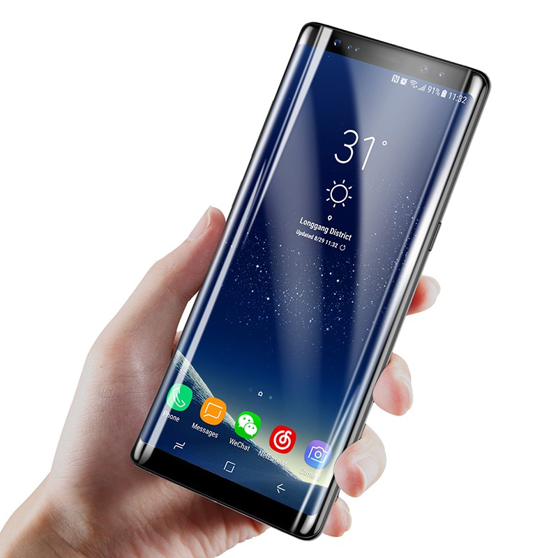 Защитное стекло для Samsung Galaxy Note 8 Baseus Silk-screen 3D Arc - Черное (SGSANOTE8-3D01)