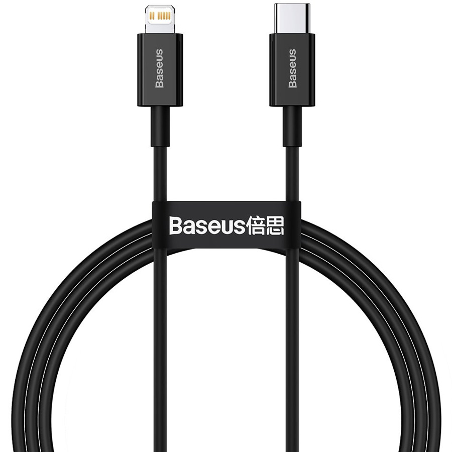Кабель USB Type-C (m) - Lightning (m) 1м Baseus Superior Series Fast Charging PD 20W - Черный (CATLYS-A01)