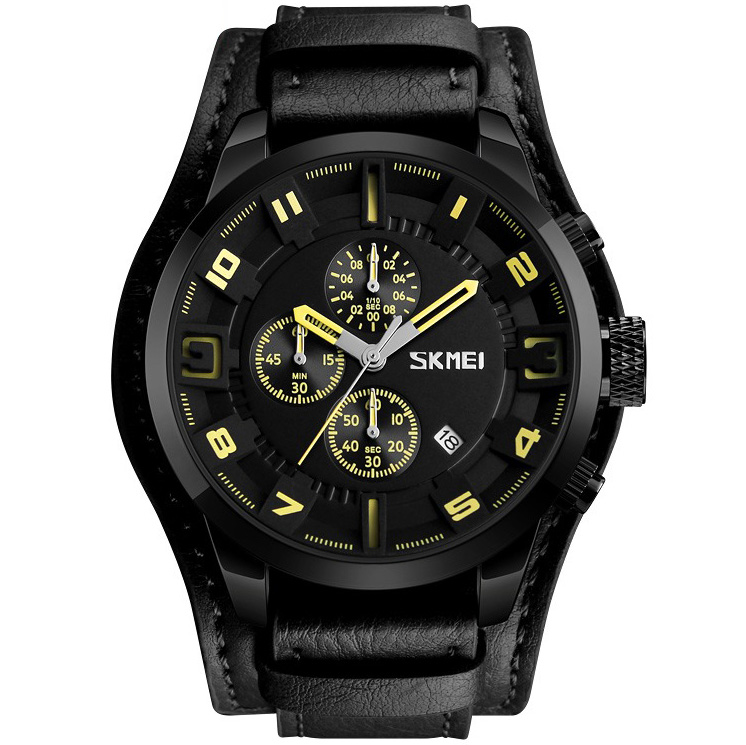 Часы мужские SKMEI 9165 - Черные/Желтые