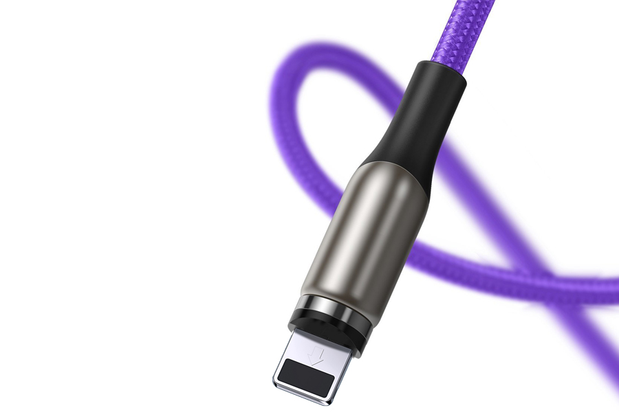 Магнитный кабель USB 2.0 A (m) - Lightning (m) 2м Baseus Zinc Magnetic Cable - Фиолетовый (CALXC-I05)