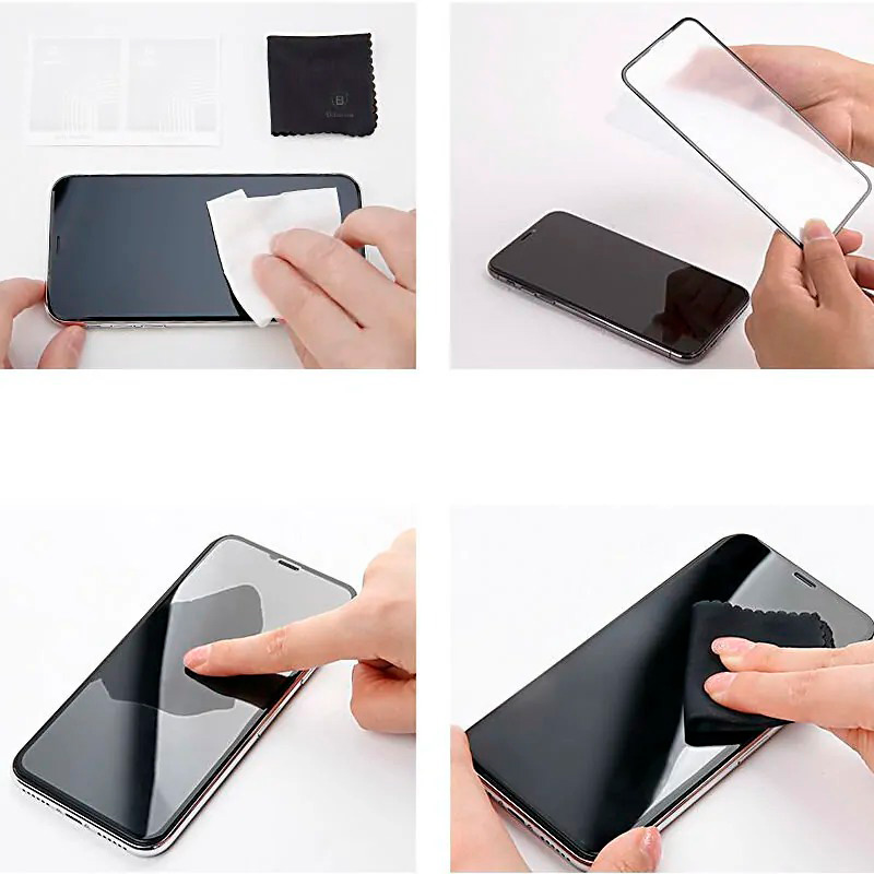 Защитное стекло для iPhone 11 Pro/X/XS Baseus Full-screen Curved Frosted - Черное (SGAPIPH58-KM01)