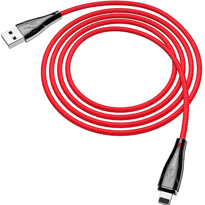 Магнитный кабель USB 2.0 A (m) - Lightning (m) 1.2м Hoco U75 Blaze - Красный