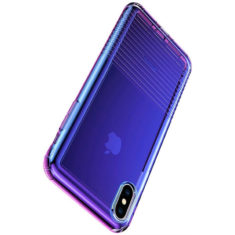 Чехол для iPhone X/XS Baseus Colorful Airbag Protection - Фиолетовый (WIAPIPH58-XC01)