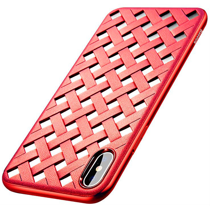 Чехол для iPhone X Baseus Paper-cut - Красный (WIAPIPHX-BG09)
