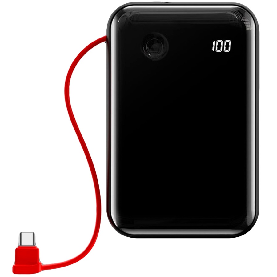 Внешний аккумулятор 10000мАч Baseus Mini S Digital Display Type-C - Черный (PPXF-A01)