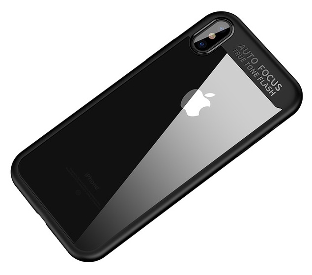 Чехол для iPhone X/XS с прозрачной задней панелью CAFELE - Черный