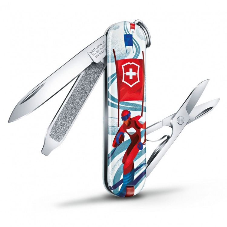 Нож перочинный 58мм Victorinox Classic LE2020 Ski Race - Синий (0.6223.L2008)