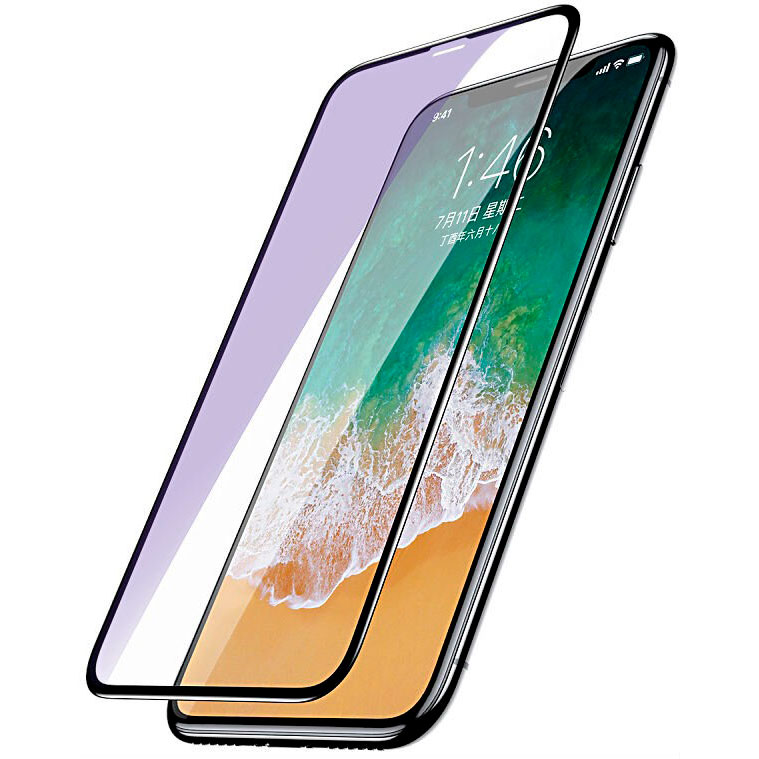 Защитное стекло для iPhone 11 Pro/X/XS Baseus Diamond Body All-screen Arc-surface - Черное (SGAPIPHX-BJG01)