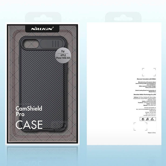 Чехол для iPhone 6/6S/7/8/SE 2020 с защитой камеры Nillkin CamShield Pro Case - Черный