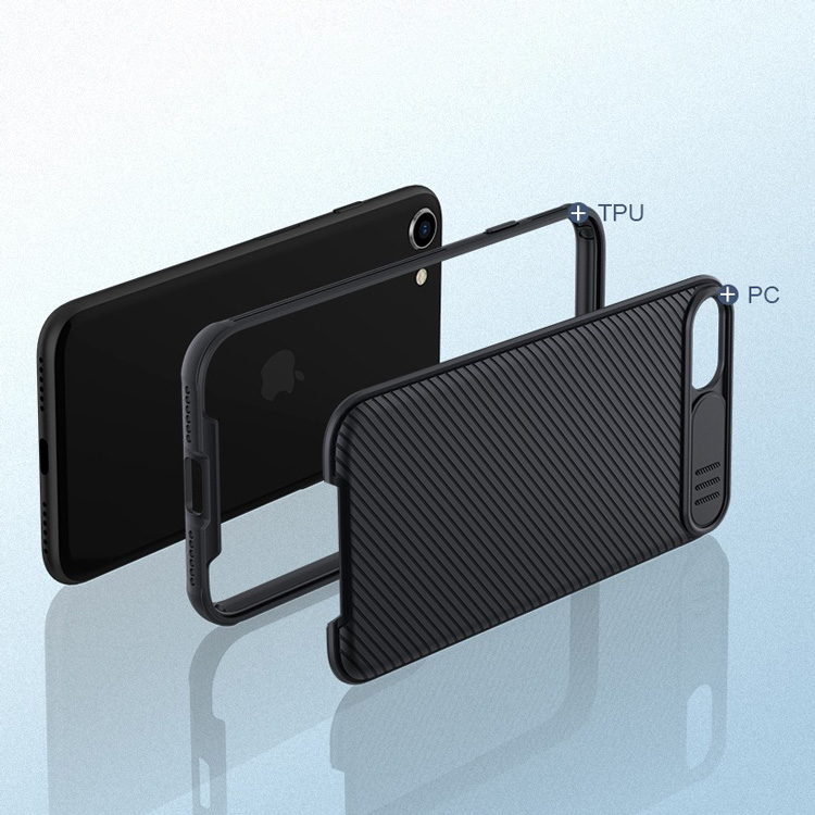Чехол для iPhone 6/6S/7/8/SE 2020 с защитой камеры Nillkin CamShield Pro Case - Черный