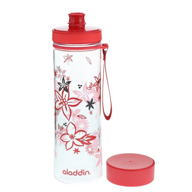 Бутылка для воды 0.6л Aladdin Aveo - Красный узор (10-01102-076)