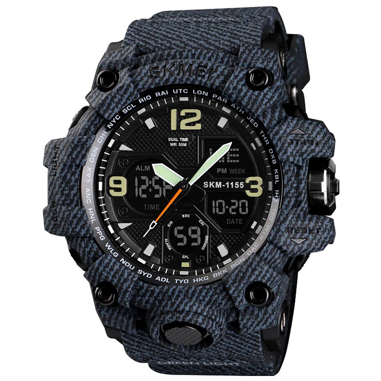Часы мужские SKMEI 1155B - Denim Black