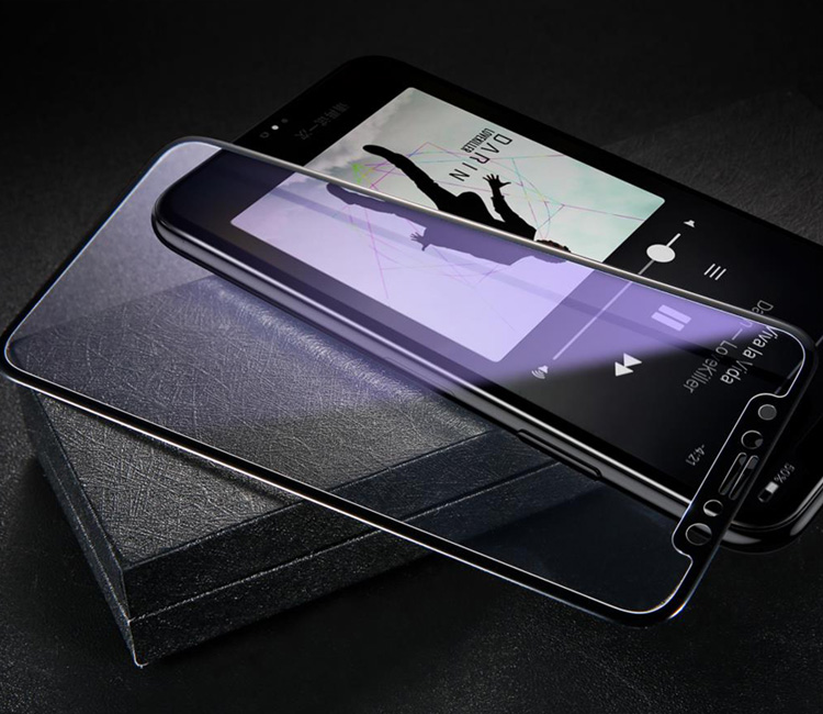 Защитное стекло для iPhone X/XS Baseus Silk-screen 3D Arc - Черное (SGAPIPHX-A3D01)
