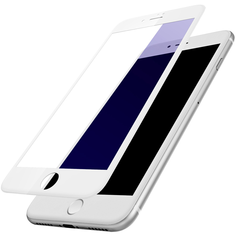 Защитное стекло для iPhone 7/8 Baseus Anti-break Edge All-screen Arc-surface Anti-bluelight - Белое (SGAPIPH8N-TES02)